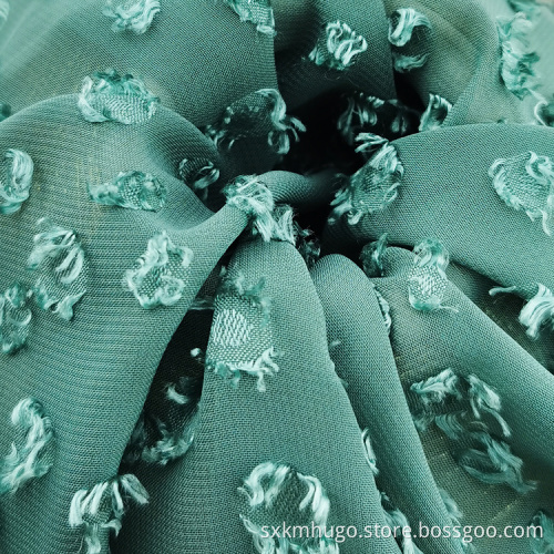 Polyester Silk Chiffon Jacquard Dobby Fabric